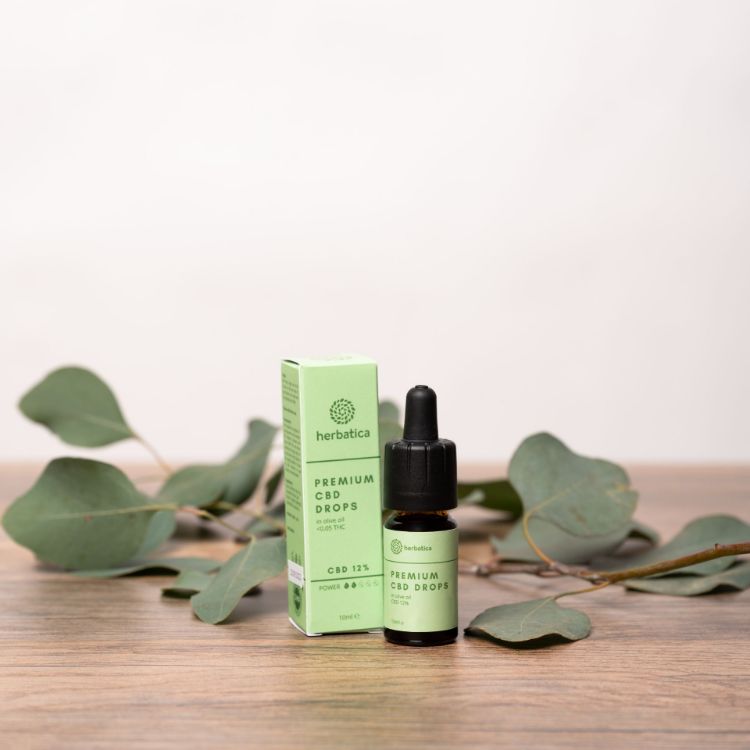 Obrázok z CBD kvapky 12% PREMIUM s olivovým olejom - Herbatica - 10 ml
