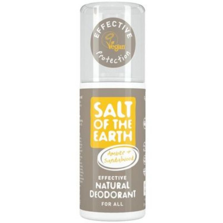 Obrázok z Prírodný kryštálový deodorant v spreji - jantár, santalové drevo - Salt of the Earth - 100 ml