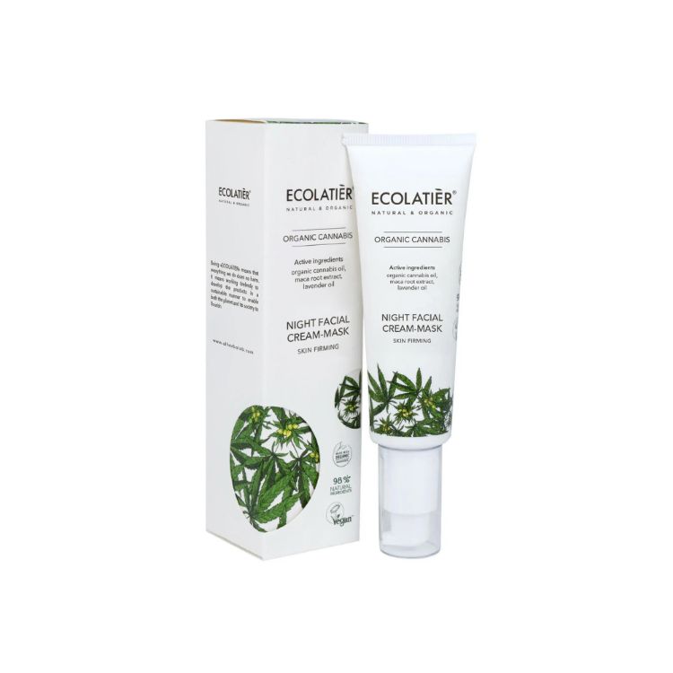 Obrázok z Nočný pleťový krém/maska spevňujúci Organic Cannabis - 50ml - Ecolatier