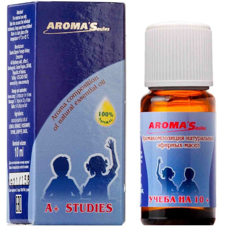 Obrázok z Aroma´Saules Zmes esenciálnych olejov Učenie (10+) - 10 ml - Aroma'Saules