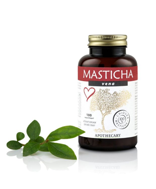 Obrázok z Masticha Terapia Masticha Vena pri problémoch s vysokým tlakom a cholesterolom - 100 tabliet