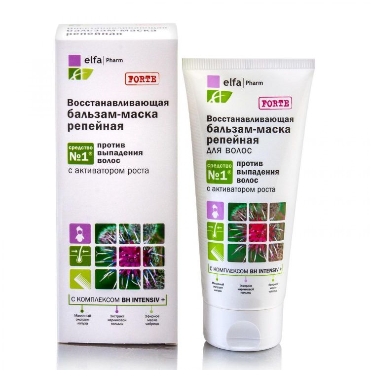 Obrázok z Regeneračná lopúchová maska na vlasy - 200 ml - Elfa Pharm