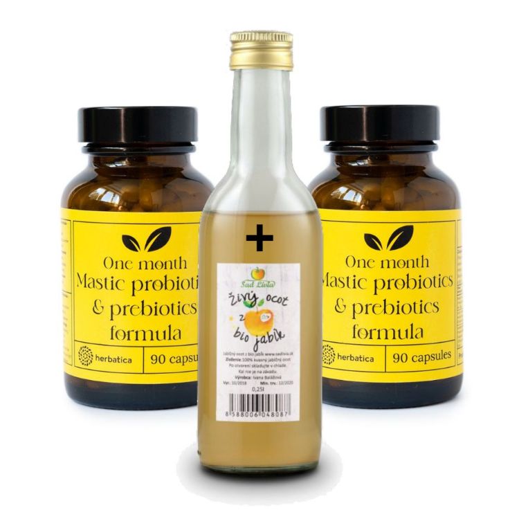 Obrázok z Set na podporu trávenia: 2x Masticha PROBIOTICS & PREBIOTICS+ jablčný ocot zdarma- Herbatica