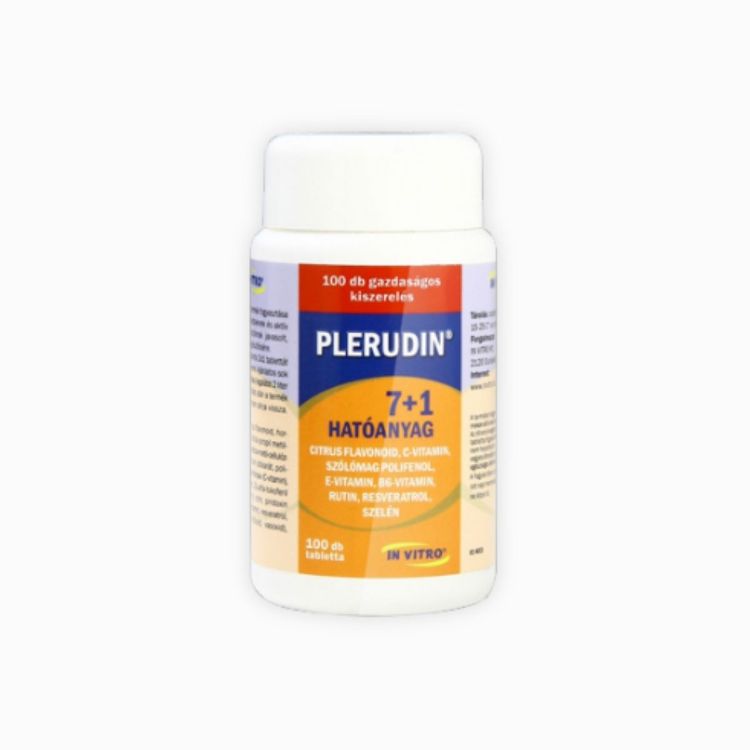 Obrázok z IN VITRO Plerudin tablety s vitamínmi - pre zdravé žily, obeh a ochranu buniek - 100 tabliet - InVitro