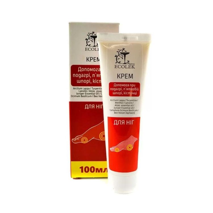 Obrázok z Krém na starostlivosť o nohy, pätné ostrohy, haluxy a dna - 100ml - Ecolek