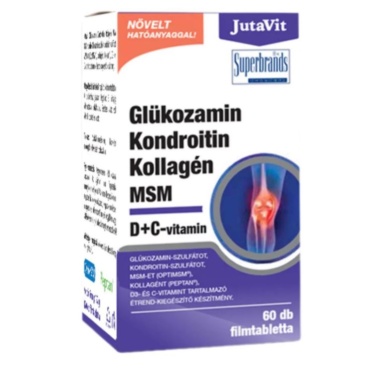 Obrázok z HealthNA Glukozamín, chondroitín, kolagén a MSM - doplnok stravy - 60 tabliet - JutaVit