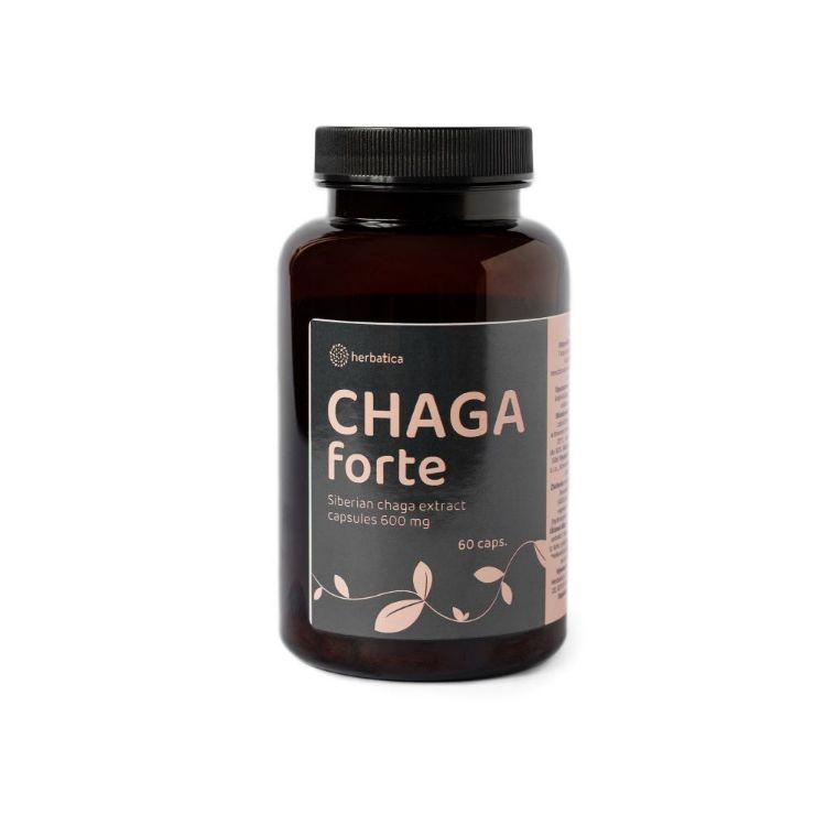 Obrázok z Čaga sibírska FORTE - 60 vegánskych kapsúl (600mg/ kapsula) - Herbatica