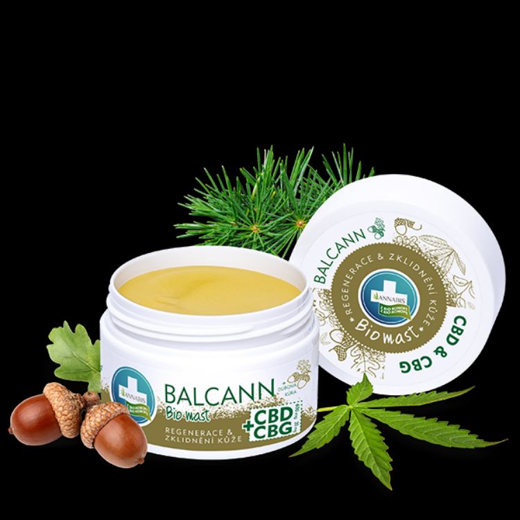 Obrázok z BALCANN CBD + CBG BIO konopná masť s dubovou kôrou - 50 ml - Annabis