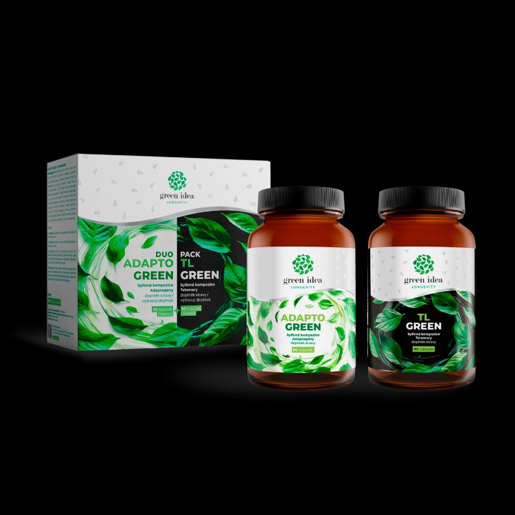 Obrázok z LONGEVITY DUOPACK - ADAPTO GREEN + TL GREEN kapsule 180 ks - Green idea