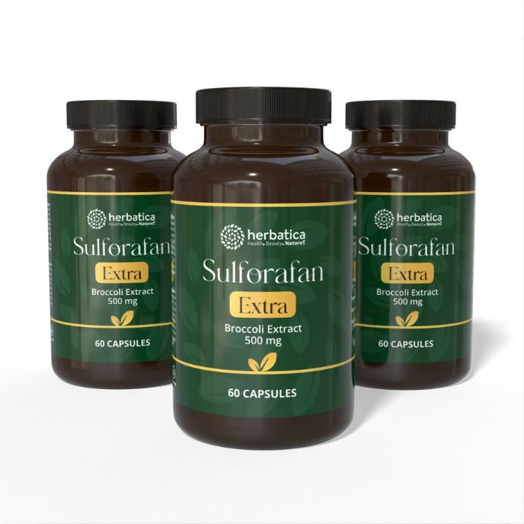 Obrázok z Zvýhodnený set: 3x Sulforafán EXTRA - extrakt z brokolice 500 mg, 60 kapsúl - Herbatica