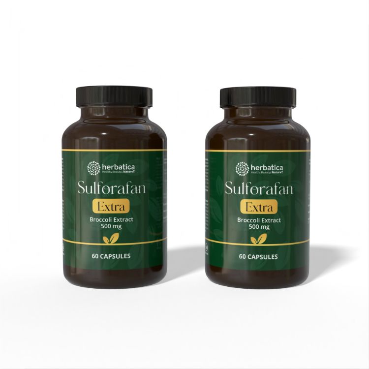 Obrázok z Zvýhodnený set: 2x Sulforafán EXTRA - extrakt z brokolice 500 mg, 60 kapsúl - Herbatica