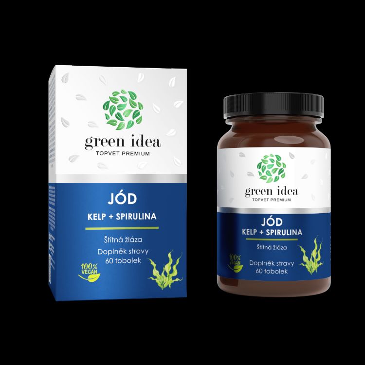 Obrázok z Jód - riasa+spirulina - kapsuly 60 ks - Green idea