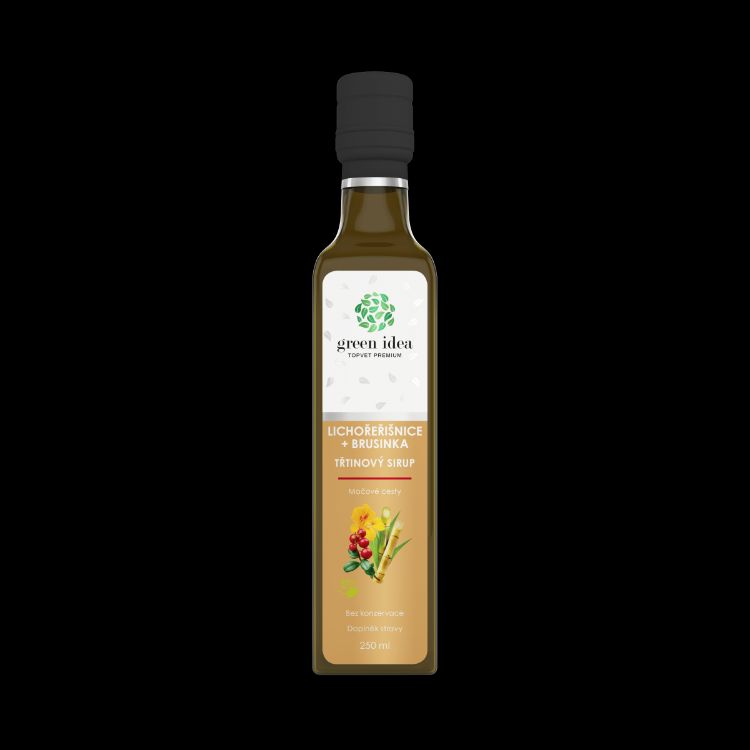 Obrázok z Lichořeřišnice+brusnica sirup - trstinový 250 ml - Green idea