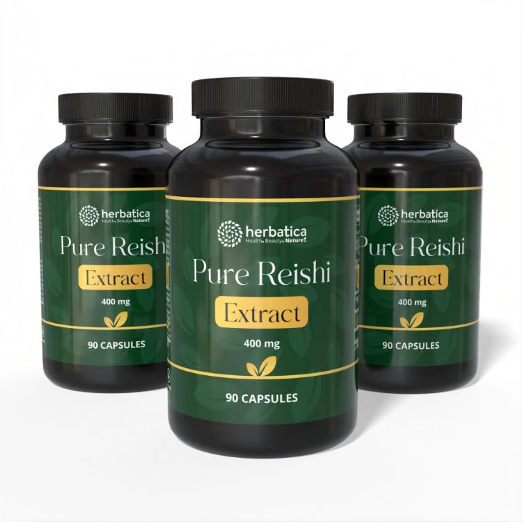 Obrázok z Zvýhodnený set: 3x Reishi Extract 30 % polysacharidov - 90 kapsúl - Herbatica