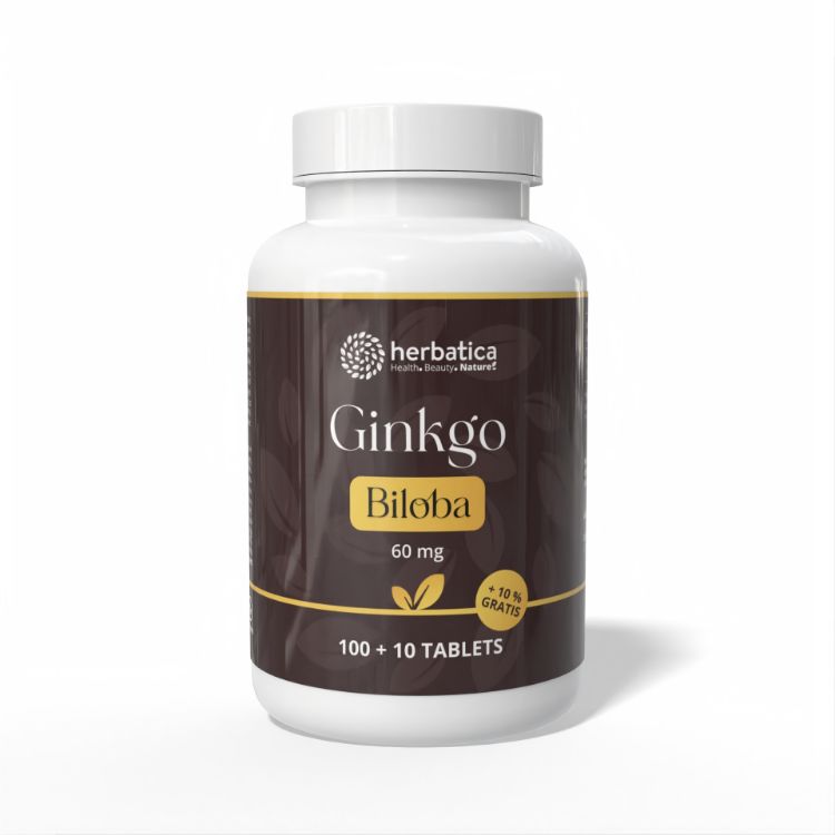 Obrázok z Ginkgo biloba 60 mg - 110 tabliet - Herbatica