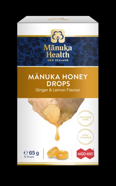 Obrázok z Manuka Health Cukríky Manuka MGO™400+ zázvor a citón, 65g
