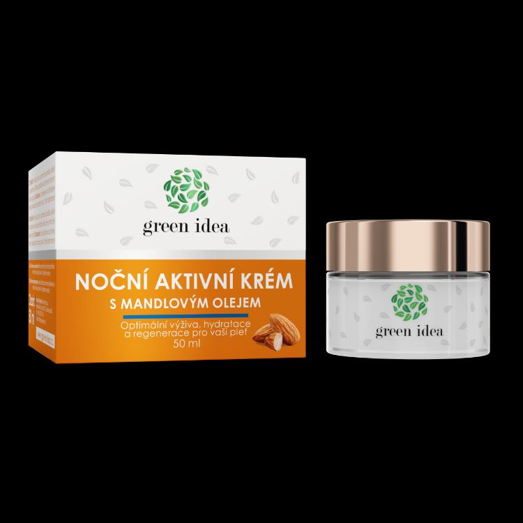 Obrázok z Nočný aktívny krém s mandľovým olejom 50 ml - Green idea