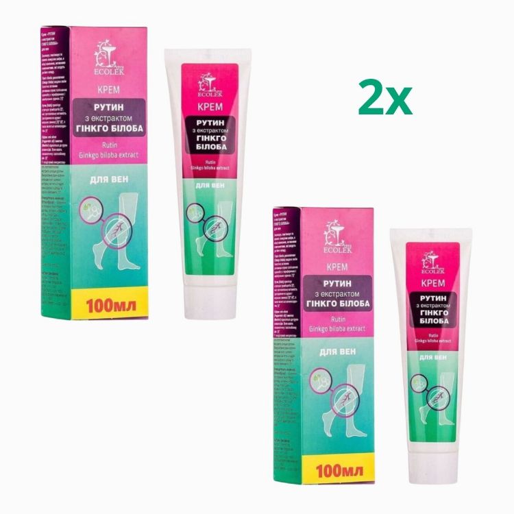 Obrázok z Zvýhodnený set: 2x Krém na žily Rutín s extraktom z ginkgo biloba - 100 ml - Ecolek