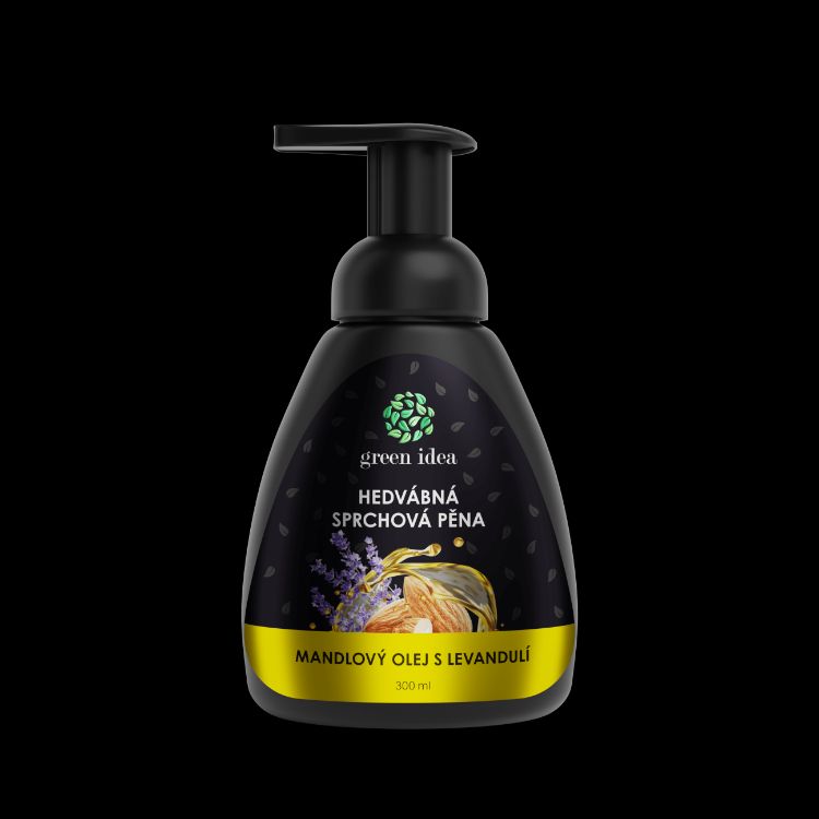 Obrázok z Hodvábna sprchová pena – mandľový olej s levanduľou 300 ml – Green idea