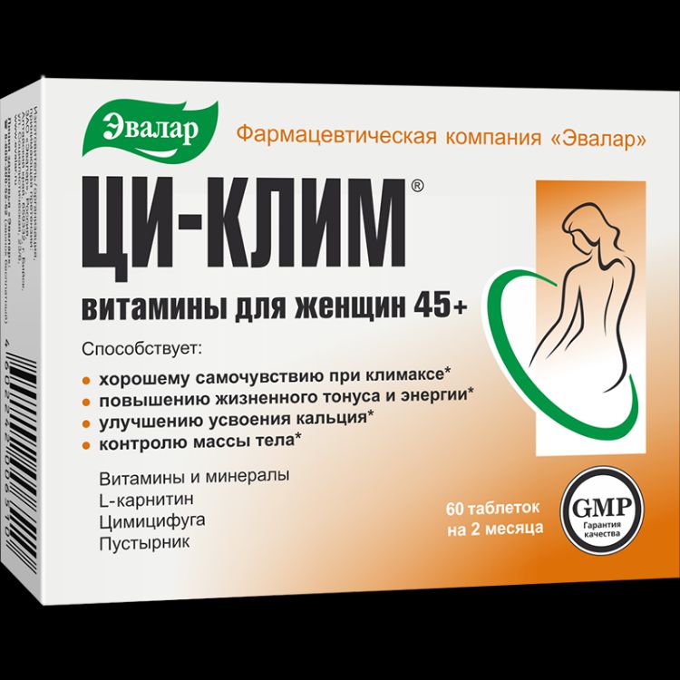 Obrázok z CI-KLIM® BIO doplnok výživy (menopauza v rovnováhe) - 60 tabliet - Evalar