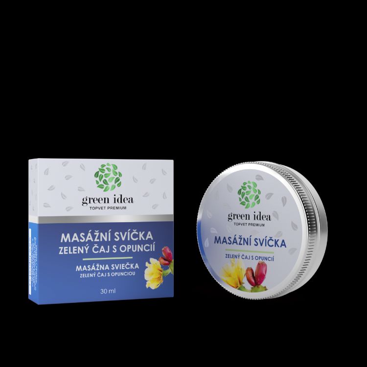 Obrázok z Masážna sviečka – Zelený čaj s opunciou – Green idea