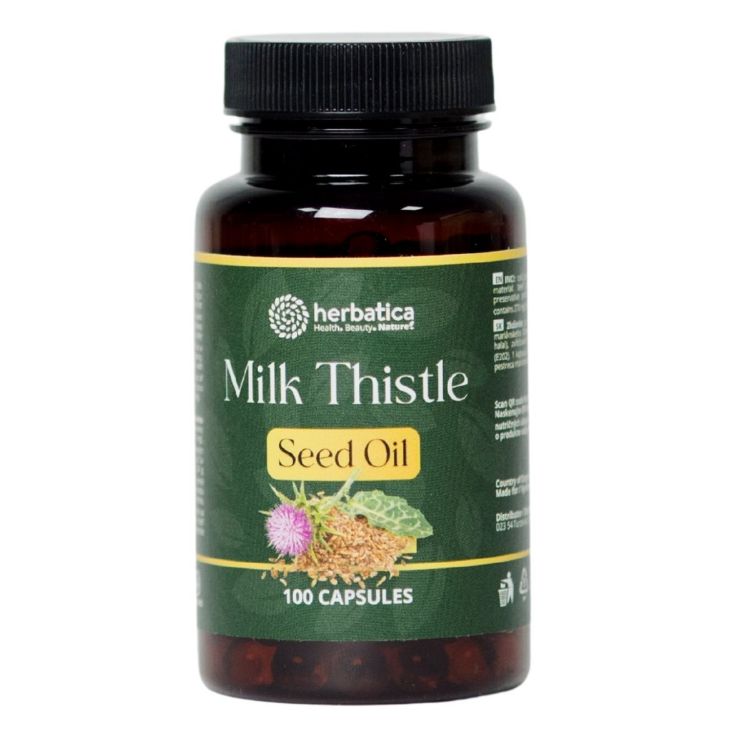 Obrázok z Olej zo semien ostropestreca mariánskeho v kapsulách - 100 kapsúl - Herbatica