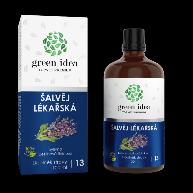 Obrázok z Šalvia lekárska – bezalkoholová tinktúra 100 ml – Green idea