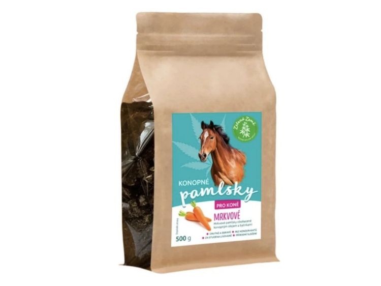 Obrázok z Konopné maškrty pre kone – príchuť mrkva - 500 g - Zelená Země
