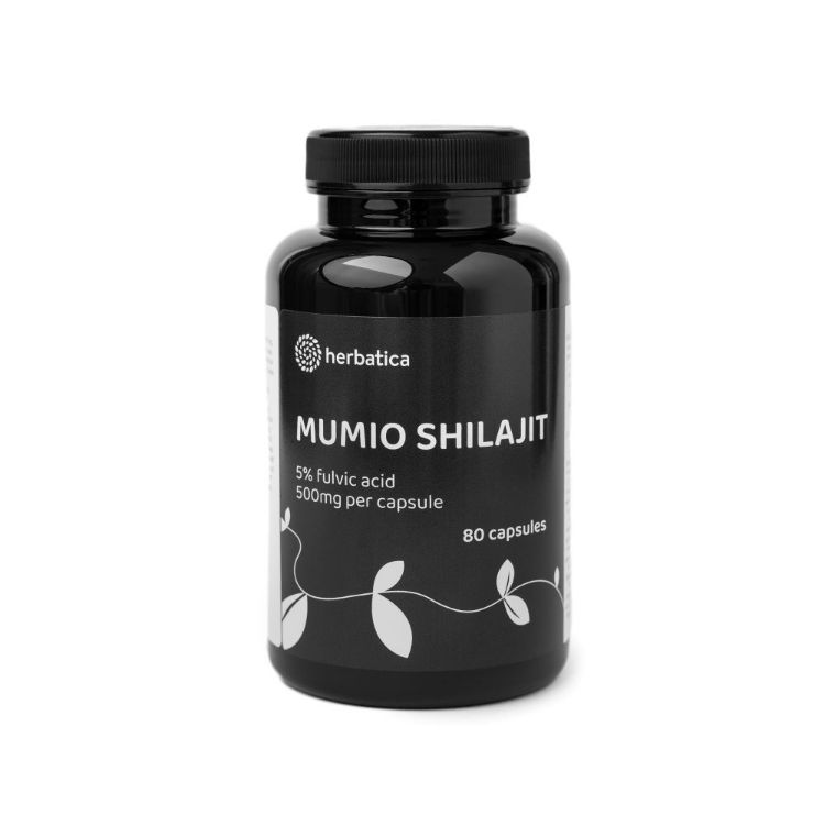 Obrázok z Shilajit - očistené mumio premium (500mg) - výživový doplnok - 80 kapsúl - Herbatica