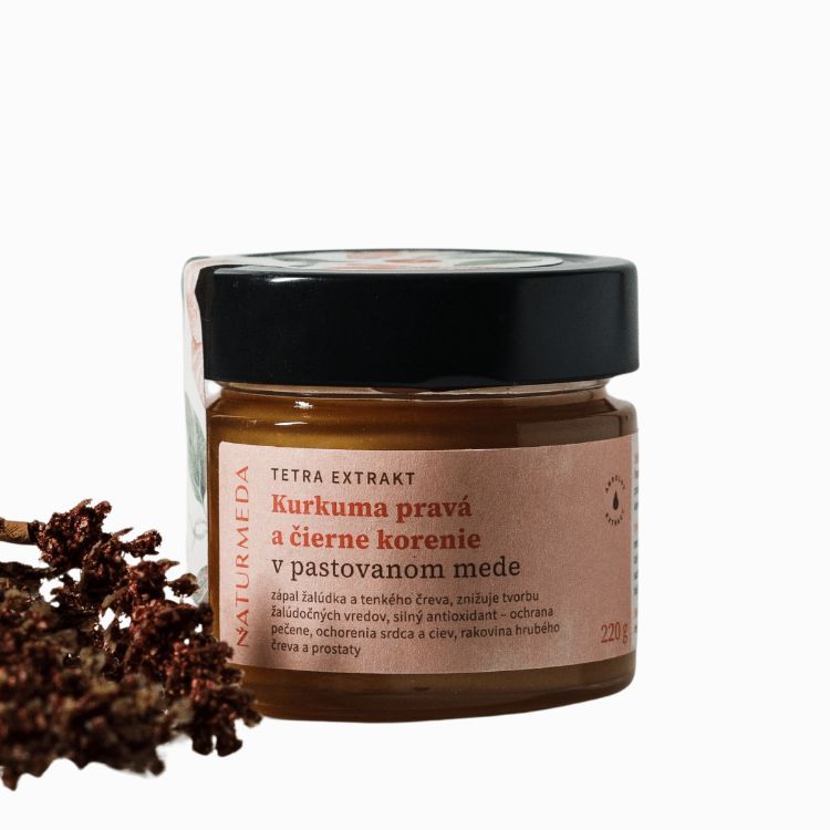 Obrázok z Terapeutický med s kurkumou a čiernym korením - 220g - Naturmeda