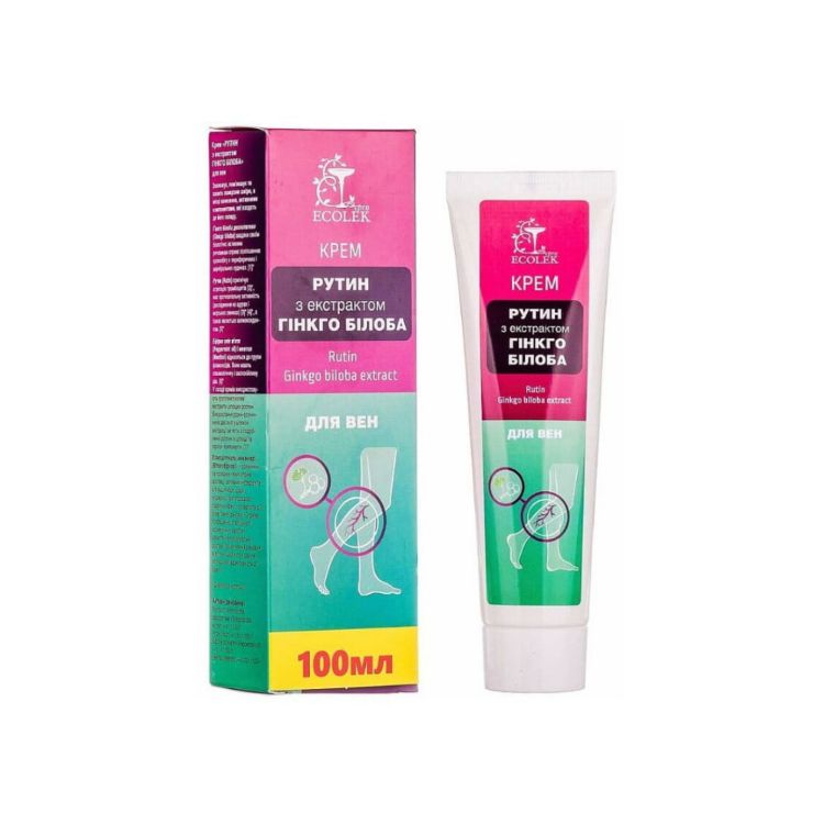 Obrázok z Krém na žily Rutín s extraktom z ginkgo biloba - 100 ml - Ecolek