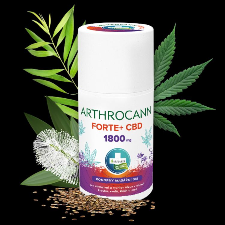 Obrázok z ARTHROCANN konopný masážny gél FORTE+1800 mg CBD - 90 ml - Annabis