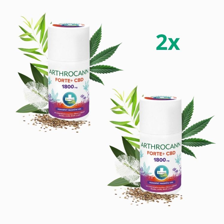 Obrázok z Zvýhodnený set: 2x ARTHROCANN konopný masážny gél FORTE+1800 mg CBD - 90 ml - Annabis