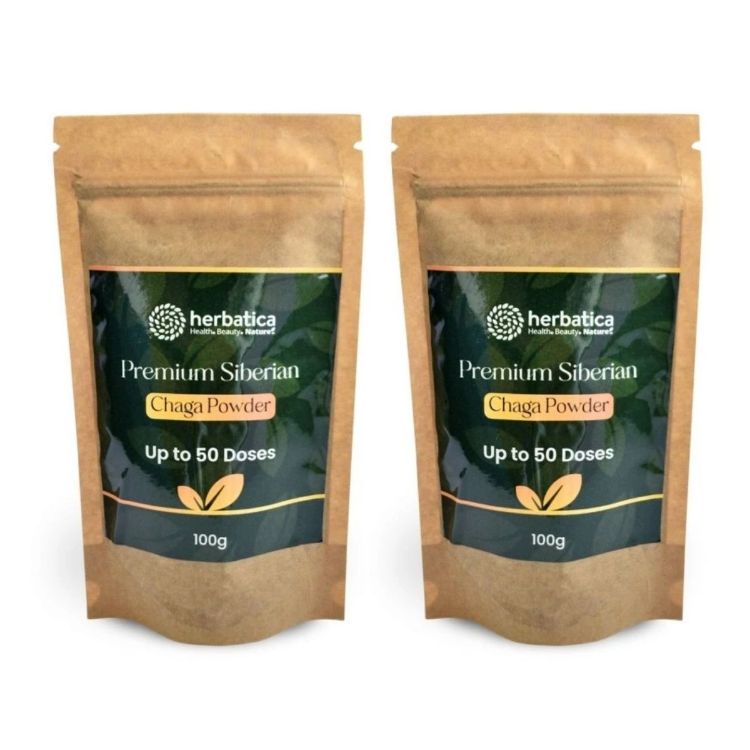 Obrázok z Zvýhodnený set: 2x Prémiová čaga sibírska 100% prášok - 100g - Herbatica