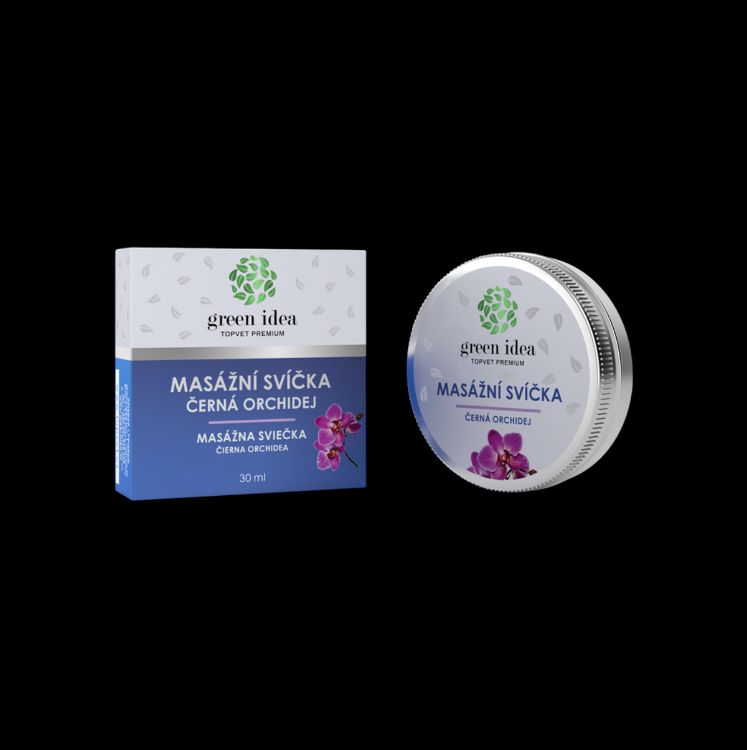 Obrázok z Masážna sviečka – čierna orchidea 30 ml – Green idea