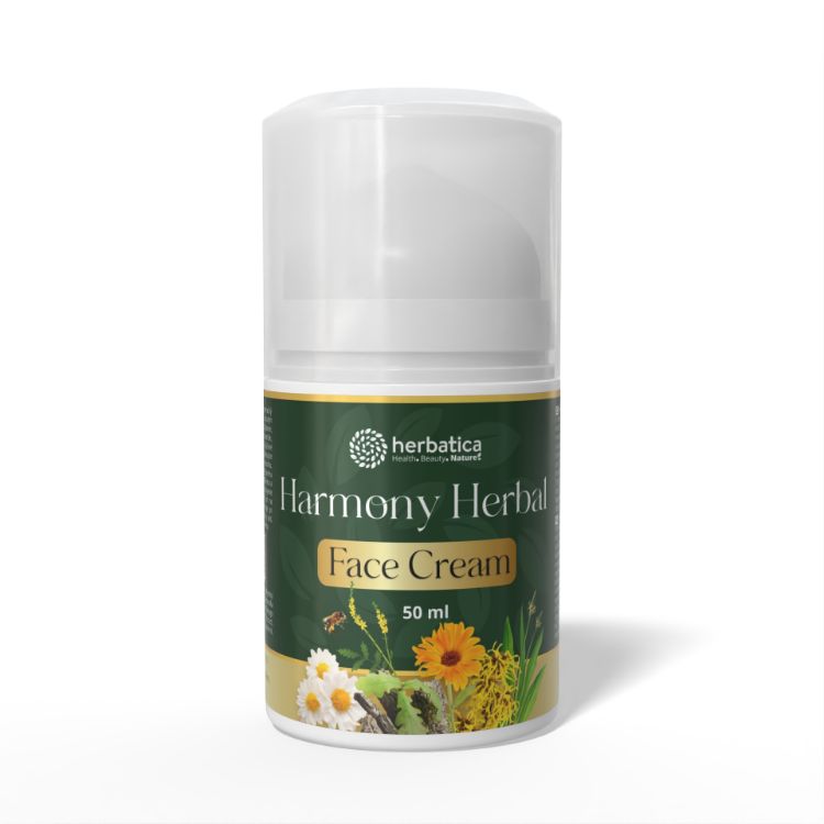 Obrázok z Harmony Herbal Face Cream – upokojujúci a regeneračný krém pre citlivú a problematickú pleť - 50 ml - Herbatica
