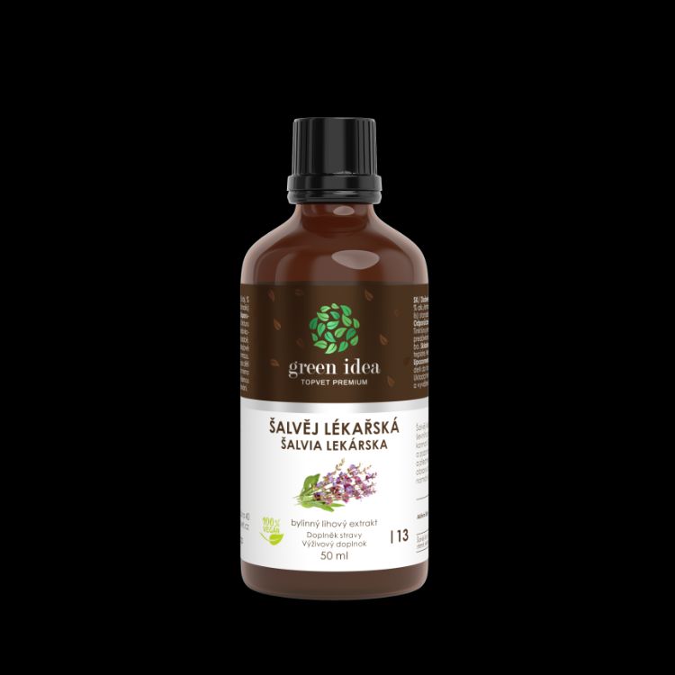 Obrázok z Šalvia lekárska – tinktúra – kvapky 50 ml – Green idea