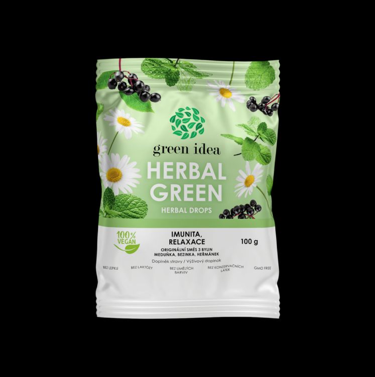 Obrázok z Herbal green – bylinné cukríky 100 g – Green idea