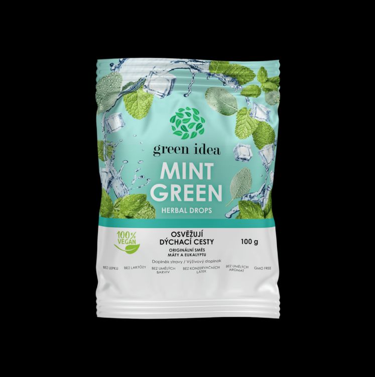 Obrázok z Mint green – bylinné cukríky 100 g – Green idea