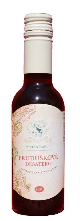 Obrázok z Bylinářství U Chytré horákyně Sirup "Prieduškové desatoro" - Bylinkářství u Chytré Horákyně - 250 ml