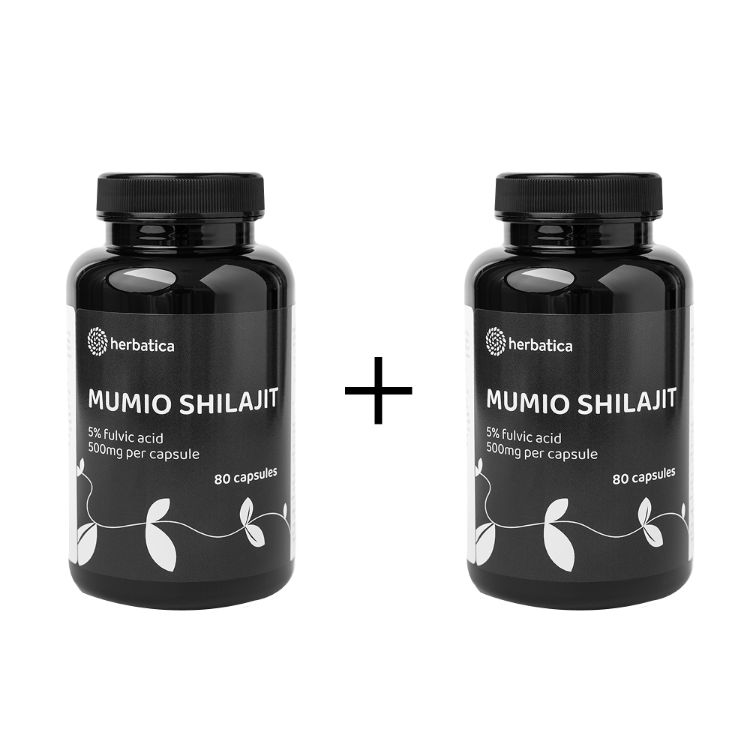 Obrázok z Zvýhodnený set: 2 x Shilajit - očistené mumio premium (500mg) - 80 kapsúl - Herbatica