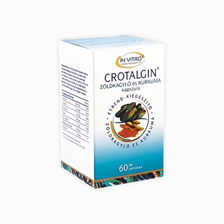 Obrázok z IN VITRO Crotalgin kapsule - prírodná podpora kĺbov s extraktom zo zelenej mušle a kurkumy - 60 kapsúl - InVitro