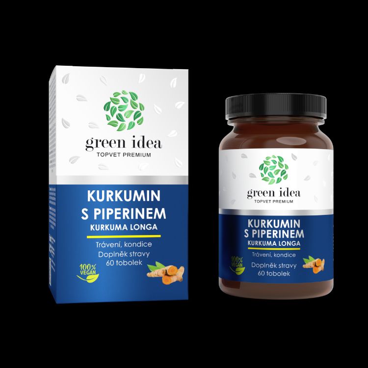 Obrázok z Kurkumin s piperínom - bylinný extrakt - 60 kapsúl - Green idea