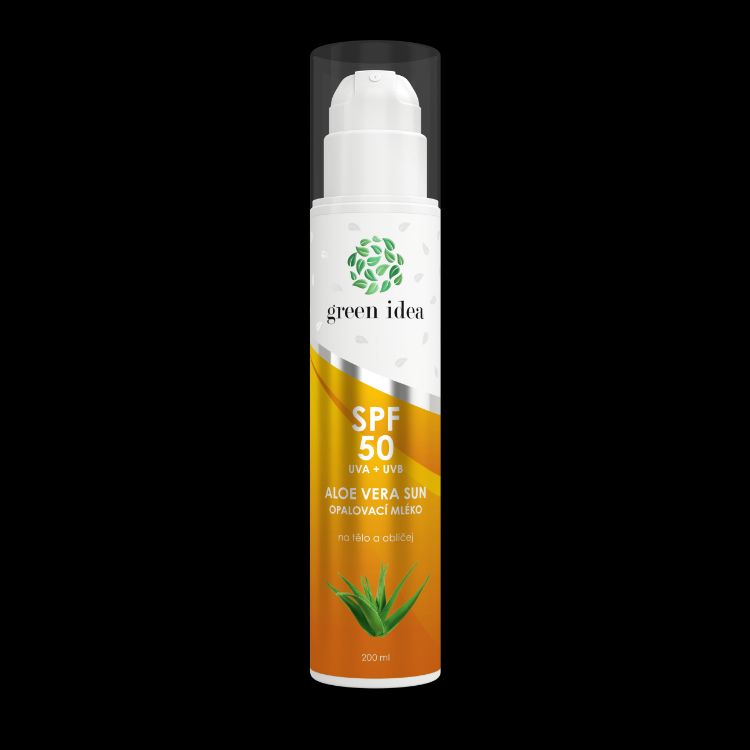 Obrázok z Aloe vera Sun – opaľovacie mlieko SPF 50 – 200 ml – Green idea
