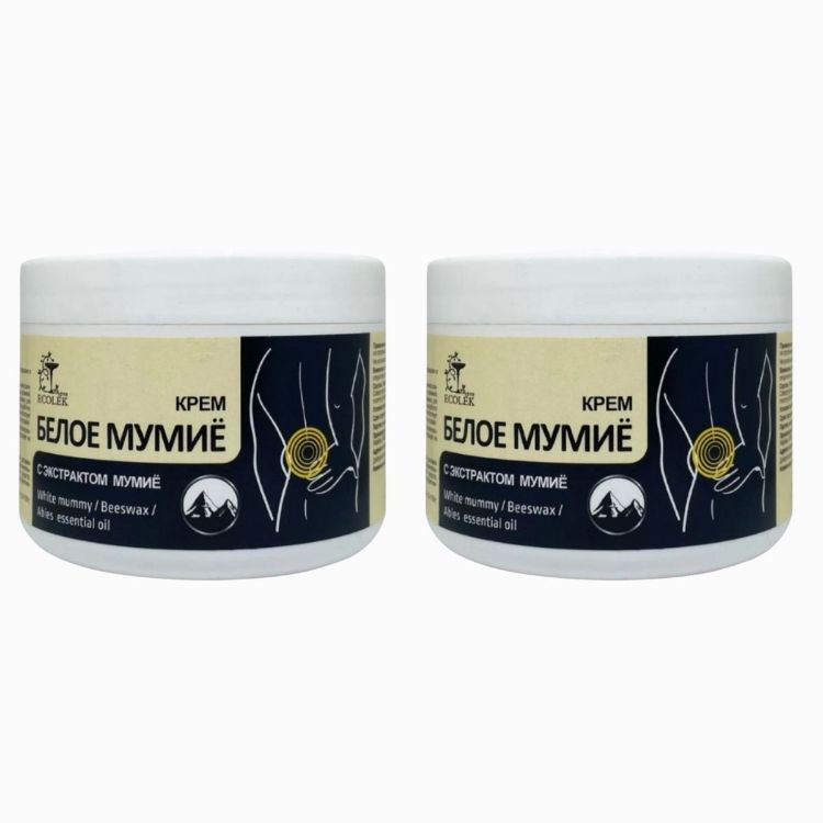 Obrázok z Zvýhodnený set: 2x KONSKÁ SILA krém/gél BIELE MUMIO na kĺby a chrbticu - 300ml - LekoPro