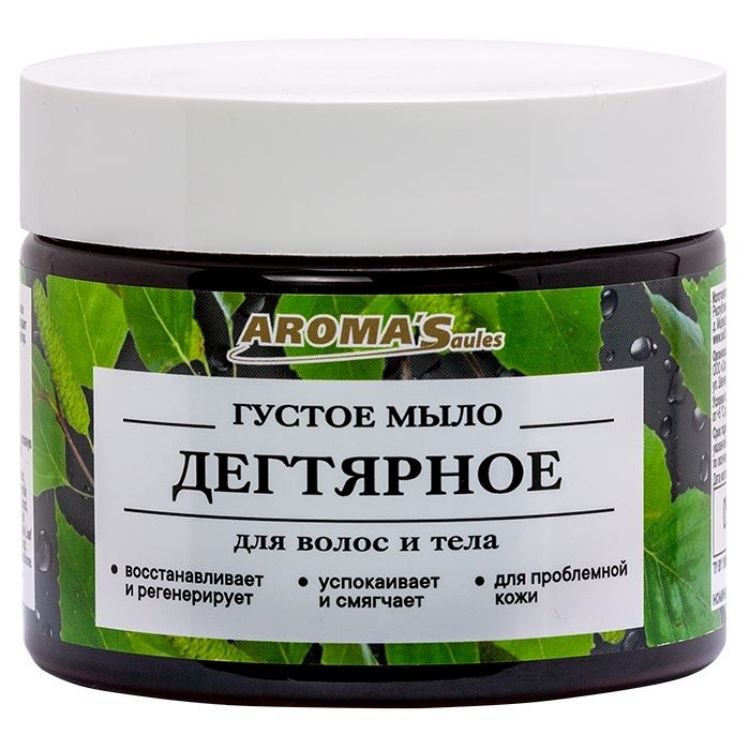 Obrázok z Dechtové mydlo na telo a vlasy  - 250 ml -  Aroma'Saules
