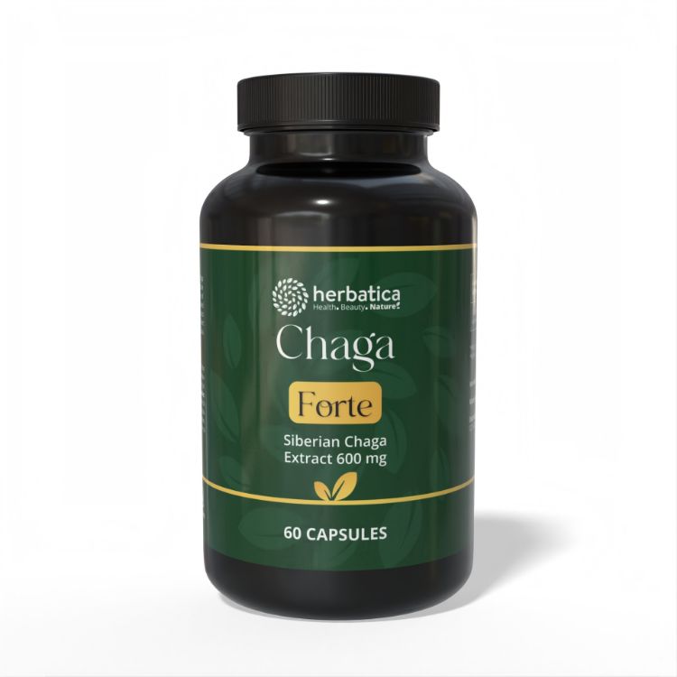 Obrázok z Čaga sibírska FORTE - 60 vegánskych kapsúl (600mg/ kapsula) - Herbatica