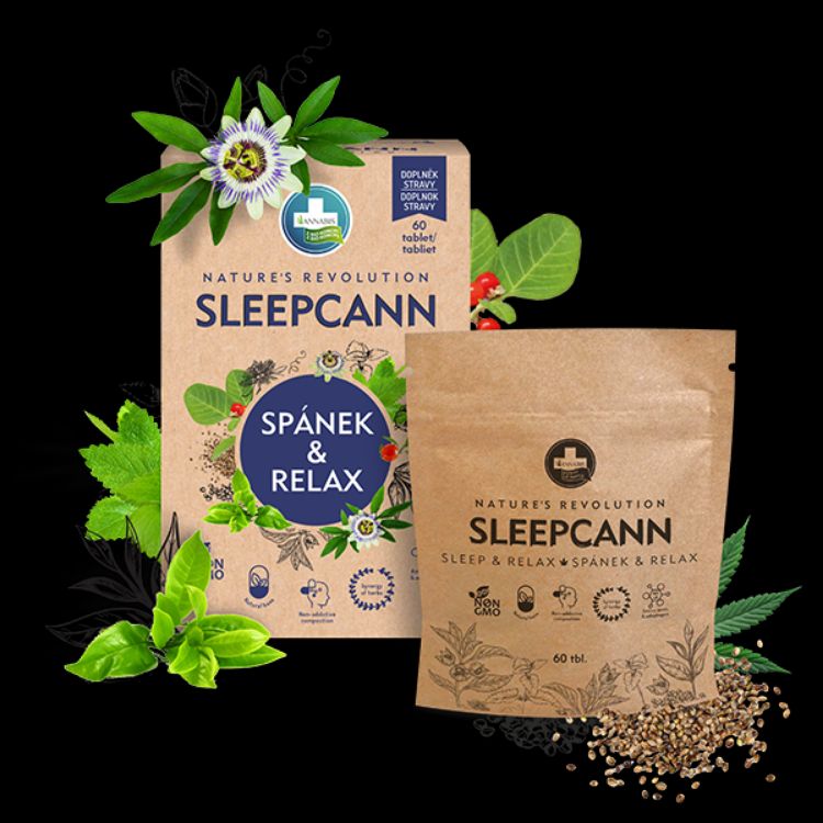 Obrázok z SLEEPCANN SPÁNOK A RELAXÁCIA doplnok stravy  - 60 tabliet - Annabis