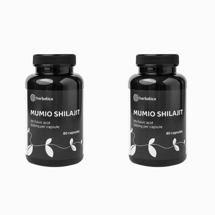 Obrázok z Zvýhodnený set: 2 x Shilajit - očistené mumio premium (500mg) - 80 kapsúl - Herbatica