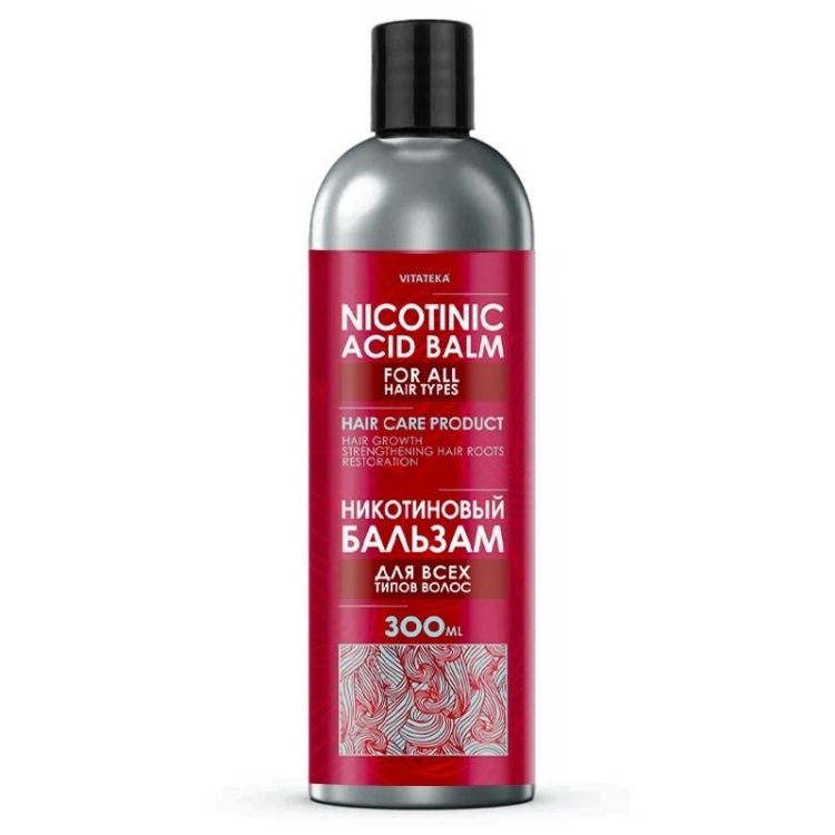 Obrázok z Balzam s kyselinou nikotínovou pre všetky typy vlasov – 300 ml – Vitateka